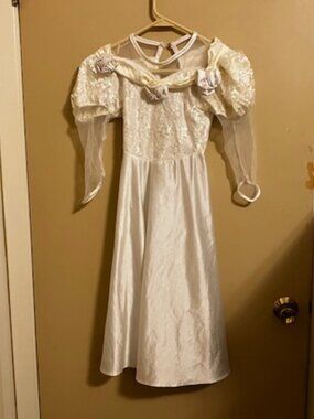 Pretty White Lacey Girls Dress